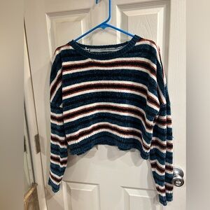Cropped Striped Sweater